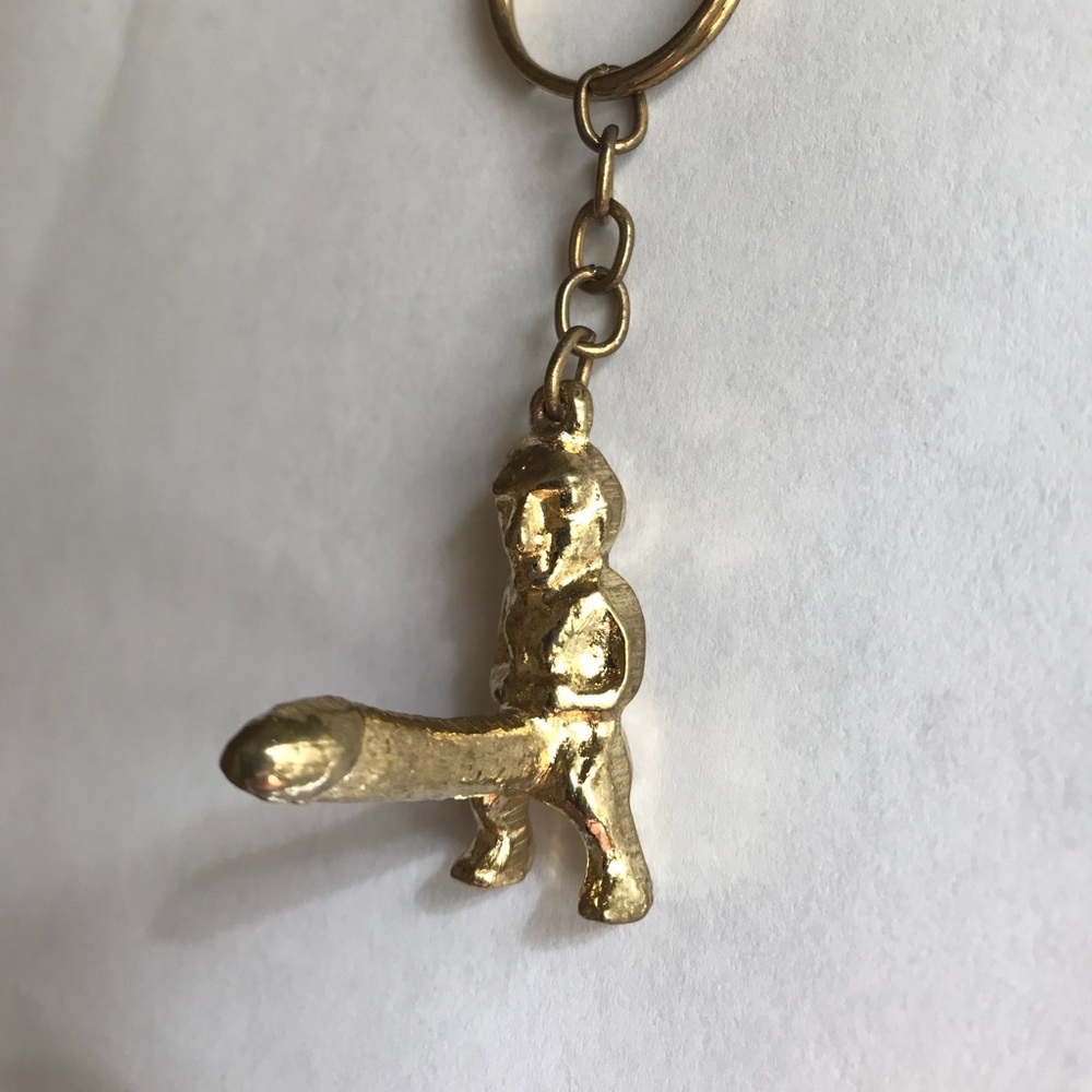 Funny Penis Keychain in Metal NWOT